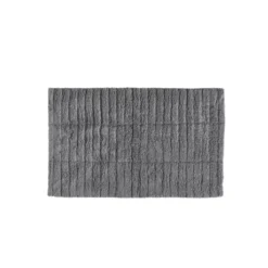 Baderomsmatte Tiles grå i bomull 80 x 50 cm