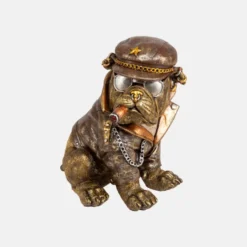 Bulldog med sigar dekorfigur