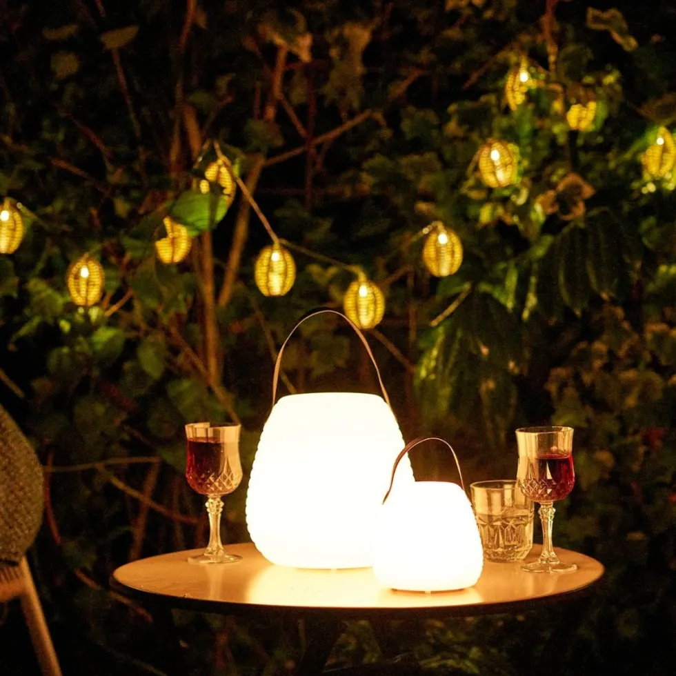 Derry LED lampe hvit 13 cm, oppladbar
