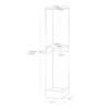 Diskré toalettpapirholder med hjul hvit 80,5 cm