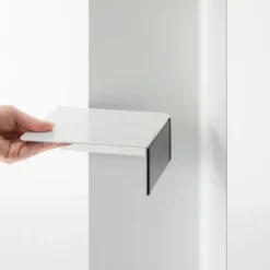 Diskré toalettpapirholder med hjul hvit 80,5 cm