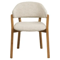 Dunkirk spisestol med armlener natur/beige
