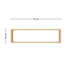 Ember vegghylle bambus natur 70 x 15 x 19,5 cm