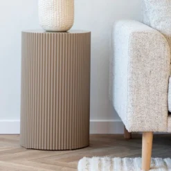 Farense sidebord mørk sand ø30 cm