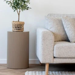 Farense sidebord mørk sand ø30 cm