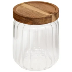 Glasskrukke med akasielokk 500 ml