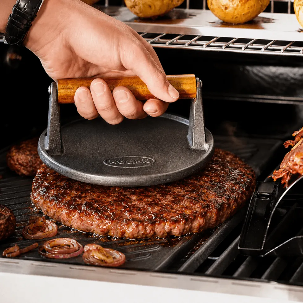 Grillsett presse + børste