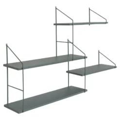 Harlem vegghylle grønn metall/tre 99 cm