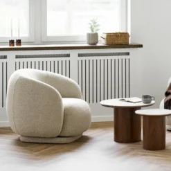 Hawkes loungestol med svingfunksjon sand