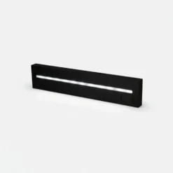 Hylle med LED-lys sort