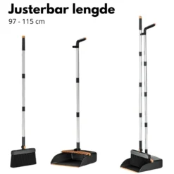 Kost og støvbrett, med støvfanger