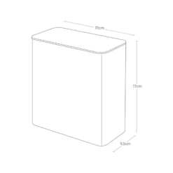 Magnetisk boks med lokk hvit 17 x 17 x 9,5 cm