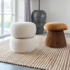 Milford puff hvit ø38 cm