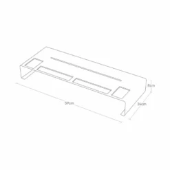 Monitor stativ sort 59 x 24 x 8 cm