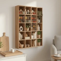 Moss vegghylle furu natur 44 x 10 x 63 cm