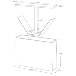 Oppbevaring for kaffefilter med holder hvit