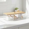 Oppbevaringsboks med bambuslokk 23 x 9,5 x 6,5 cm