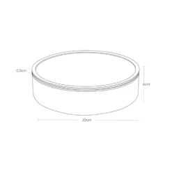Oppbevaringsboks rund med lokk sort 22 cm x 6 cm