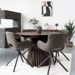 Osaka uttrekkbart spisebord smoked oak 120–200 cm