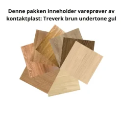 Pakke treverk brun undertone gul kontaktplast