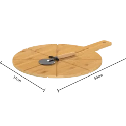 Pizzabrett i bambus med pizzakutter 37 cm