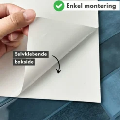 10-pk Adelina blå selvklebende veggfliser