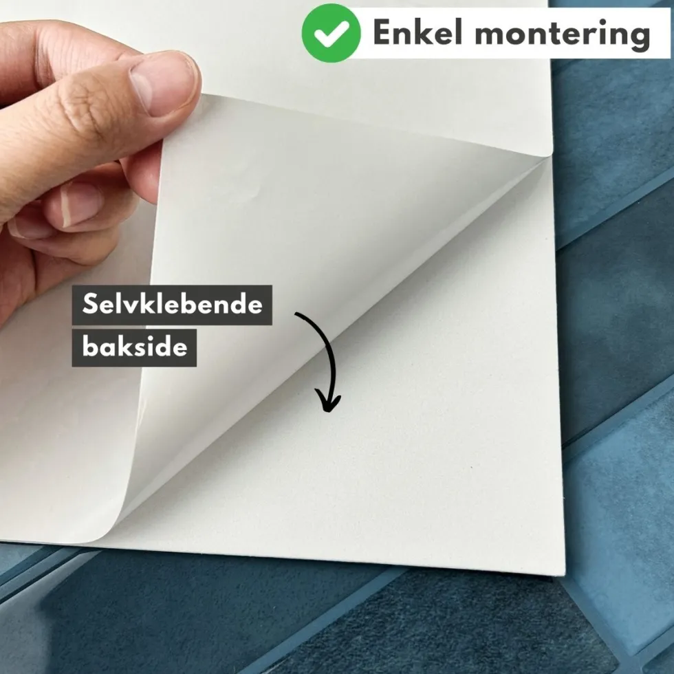 10-pk Adelina blå selvklebende veggfliser