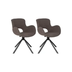 2-pk Amorim dreibar spisestol lys brun
