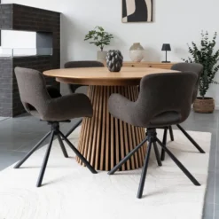2-pk Amorim dreibar spisestol lys brun