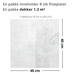 8-pk Amsterdam selvklebende fliser