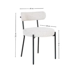 2-pk Badalona spisestol hvit