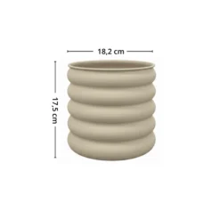 3-pk Blomsterpotte lys brun galvanisert jern sett