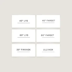6-pk Etiketter klesvask grader