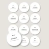 12-pk Etiketter krydderglass, rund