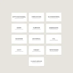 13-pk Etiketter vaskemidler