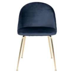 2-pk Geneve velvet spisestol blå