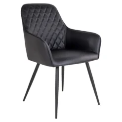 2-pk Harbo spisestol sort PU-skinn