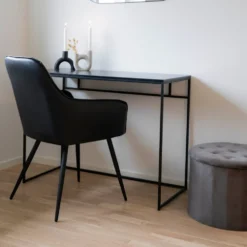 2-pk Harbo spisestol sort PU-skinn
