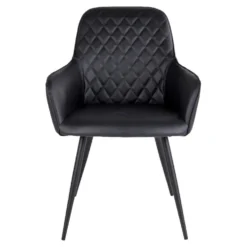 2-pk Harbo spisestol sort PU-skinn