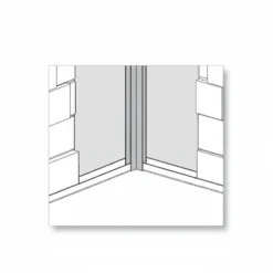 2-pk Innvendig hjørnelister 122 cm