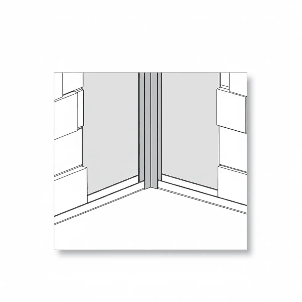 2-pk Innvendig hjørnelister 122 cm