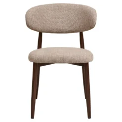 2-pk Levanto spisestol sand/valnøttfarget