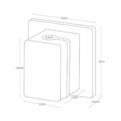 5-pk Magnetisk kabelholder hvit