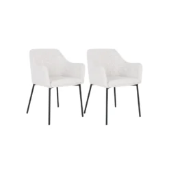 2-pk Melilla spisestol hvit