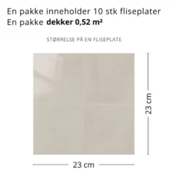 10-pk Melina Beige selvklebende veggfliser