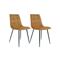 2-pk Middelfart spisestol sennepsgul