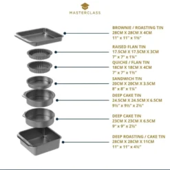 7-pk nonstick bake- og stekesett, stabelbar