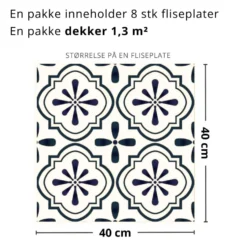 8-pk Nova varm selvklebende fliser