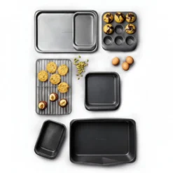 7-pk ovnsformer non-stick, stabelbar