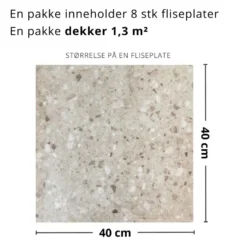 8-pk Sahara beige selvklebende fliser